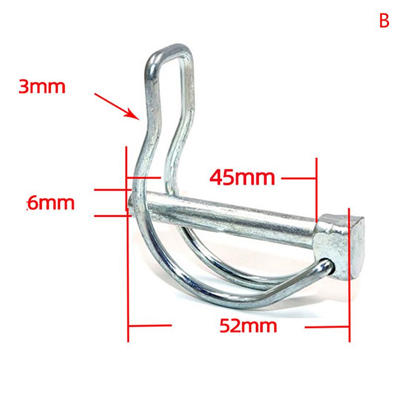 D-образный штифт M4.5 M6 M8 предохранительный штифт велосипедная коляска грузовой лодка сцепной крюк зажим пружинный штифт двухлинейный стопорный штифт ушной штифт
